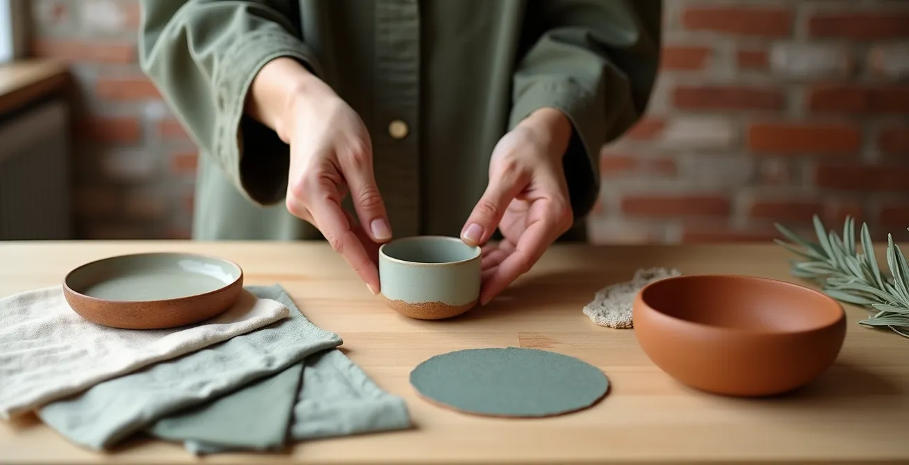 Aménagement harmonieux avec trois couleurs minérales dans un condo montréalais